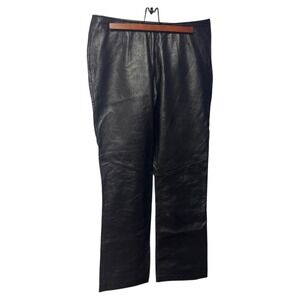 Danier Leather Pants Women's Black Size 14 Career Wear Straight Leg